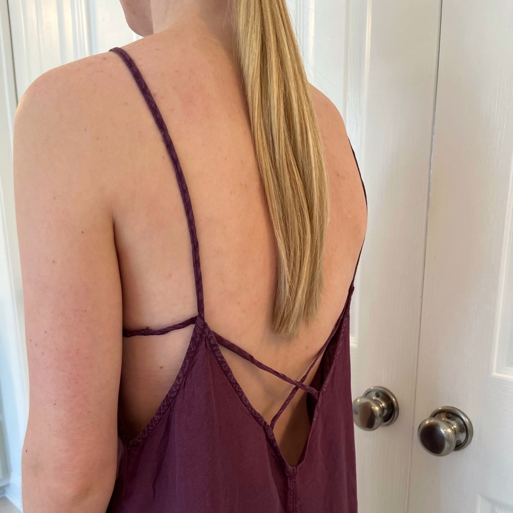 Free People Maroon Dress or Coverup strappy open back